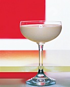 Close-up of brandy Alexander cocktail in glass