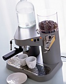 Espresso maker with two cups