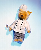 Chef teddy bear on white background