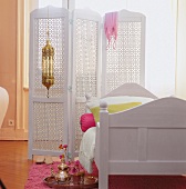 Bed and dressing partition in bedroom