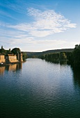 View of Yonne at Villeneuve in northern Burgundy