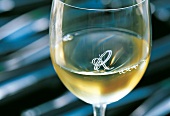 Close-up of riesling in glass