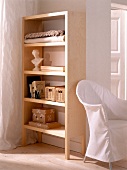 Simple shelf made of birch veneer