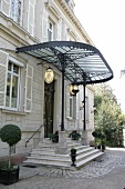 View of entrance of hotel, Germany