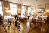 Tables laid in restaurant, Germany