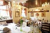 Table laid in restaurant, Germany