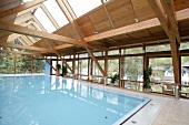 Swimming pool in Hotel Hollweger, Sankt Gilgen, Salzburg, Austria