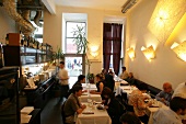 Guests dining in restaurant, Austria