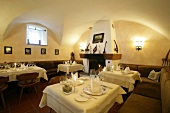 Tables laid in restaurant, Austria