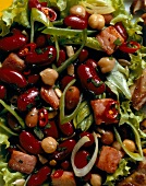 Close-up of red bean salad