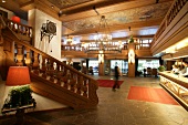 Reception area of Hotel Sonnenalp, Ofterschwang, Bavaria, Germany