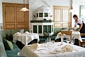 Tables laid in restaurant, Germany