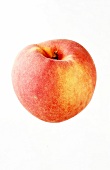 Close-up of peach on white background