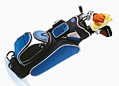 Golf-Tasche aus Nylon in blau und schwarz