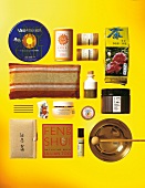 CD, Tee, Klangschale, Feng Shui Buch Entspannungs-Kissen, Räucherstäbchen