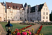 Schlosshotel Munchhausen castle and garden in front, Germany