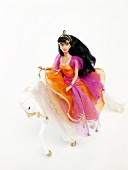Esmeralda barbie doll on horse