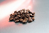 Close-up of coffee beans form Jamaica Blue Mountain