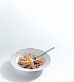 Hazelnut-potato noodles on plate