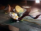 Desserts aus aller Welt,Löffel Klebereis mit Mango und Kokosnüsse