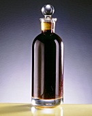 Close-up of bottle with pumpkin seed oil