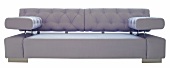 Sofa mit Armlehnen und Rückenteil mit Bezug in Flieder