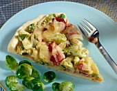 Rosenkohl-Omelette mit Speck, Zwiebeln und Käse