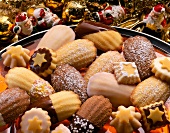 Close-up of French almond biscuits