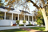 Main house with porch at Diemersfontein Wine, South Africa