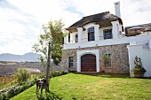 View of house and garden in Bouchard Finlayson Winery, South Africa
