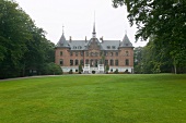 View of Sofiero castle and lawn in Helsingborg, Skane, Sweden