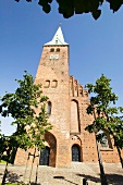 Low angle view of Carmelite Monastery Church in Helsingor, Denmark