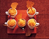 TBN, Desserts, Cantaloup- Sorbet mit Honigkaramell