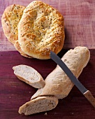 Brot backen - Walnuss Ciabatta, Pittabrot