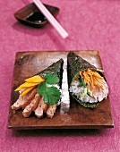 Sushi - Temaki mit Ente, Temaki mit Hähnchen