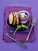 Lentil cakes with fried fennel
