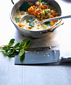 Asia-Suppen, Süßkartoffel-Koko s-Suppe, Möhren, Erdnüsse