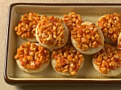 Biscuits with nut in serving dish