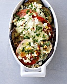 Baked eggplant in casserole