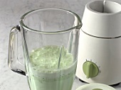 Close-up of blender with juice