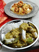 Indisch kochen, Tomaten-FischCurry und Fisch in Joghurtsauce