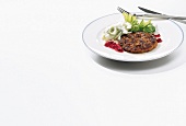 Kürbis und Zucchini, KürbisGalette mit Salat, Preiselbeeren