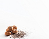 Five multigrain bread rolls with poppy seeds, sesame seeds and sunflower seeds