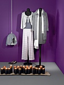 Cardigan pyjama pants and night dress cardigan on mannequins