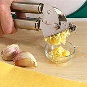 Garlic passed through ricer, step 2