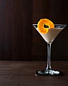 Orange & dark chocolate alexander in martini Glass with orange