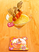 Get Passion smoothie with physalis in skewers