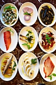 Different types of fish dishes at Arsipel, Istanbul