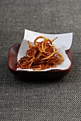 Fried onions in bowl