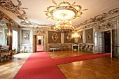 Grauer Salon, Schloss St. Emmeram, vergoldet, Spiegel